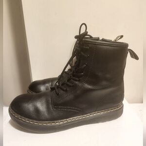 Dr. "Doc" Martens "Zavala" Black Leather Combat Boots Womens sz. 7/38 Ret.$225